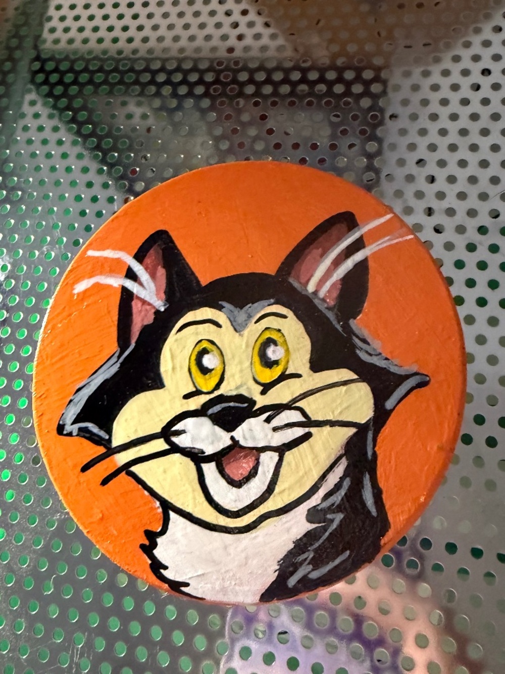 Hand painted Disney coaster figaro